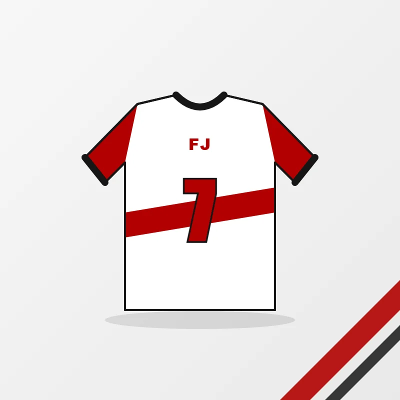7v7 Football Jerseys in a white, red and black colourway