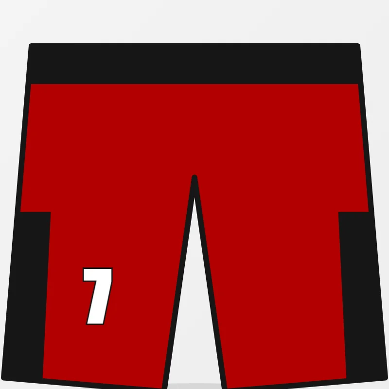 Close-up of custom 7v7 Shorts design details