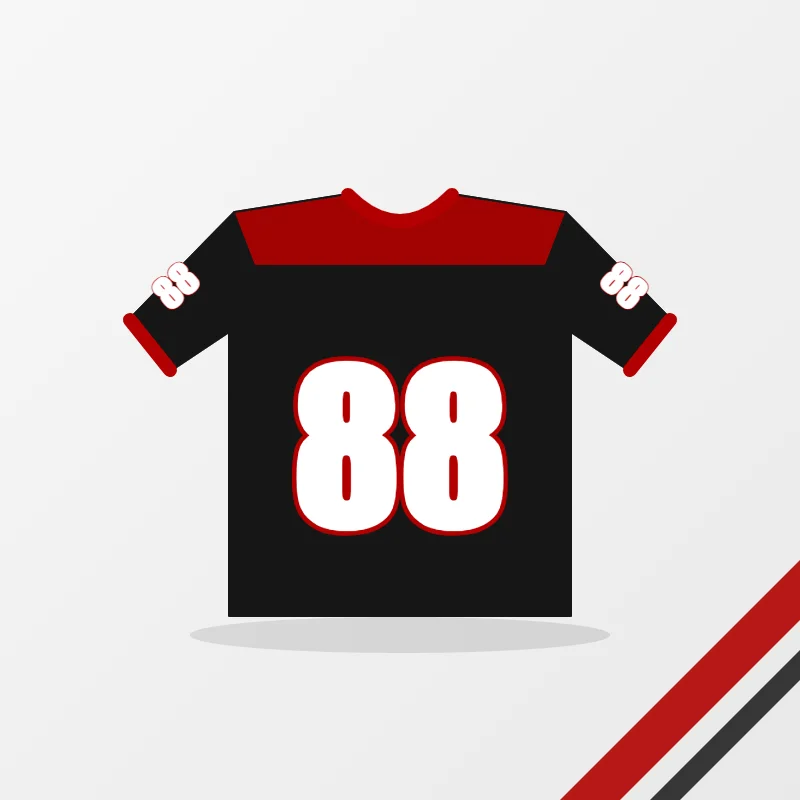 American Football Uniforms in a black and red colourway