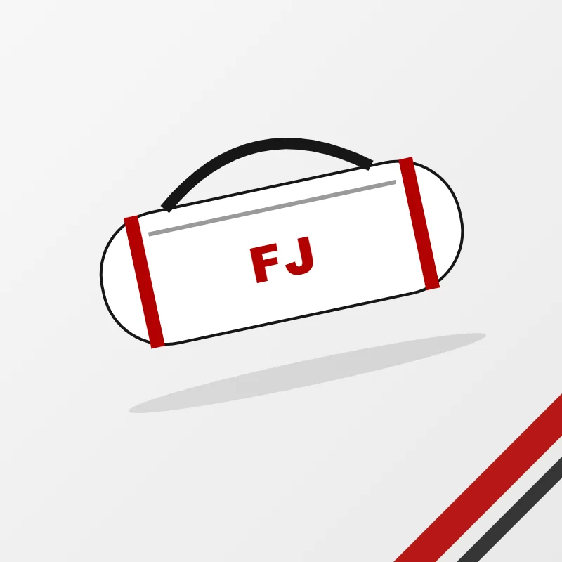 Bat Bags in a white, red and black colourway