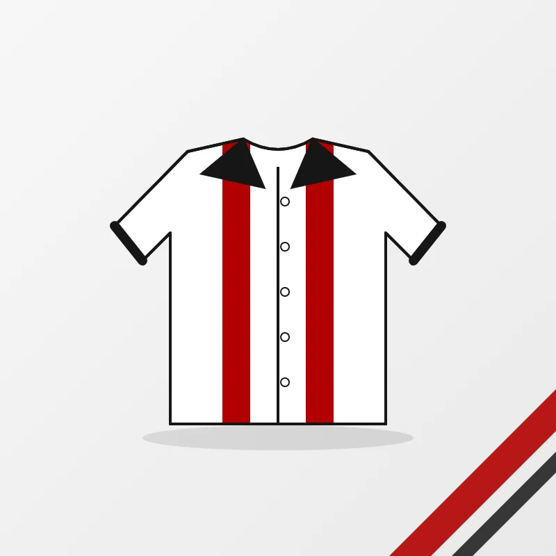 Bowling Shirts in a white, red and black colourway