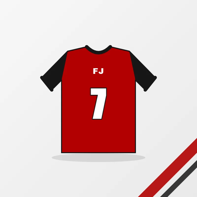 Crew & V-Neck Baseball Jerseys – custom design in red and black, made to order by FJ Sportswear