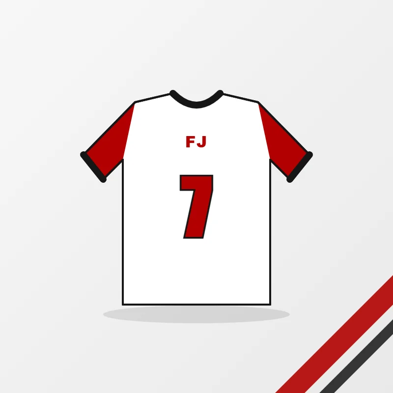 Crew & V-Neck Baseball Jerseys in a white, red and black colourway