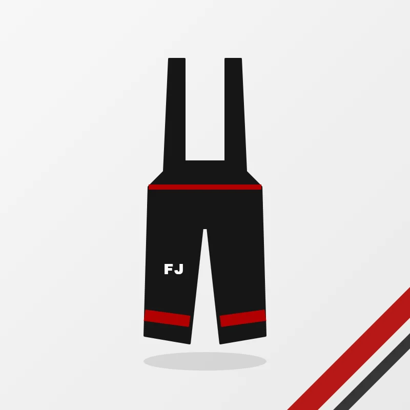 Cycling Bib Shorts in a black and red colourway