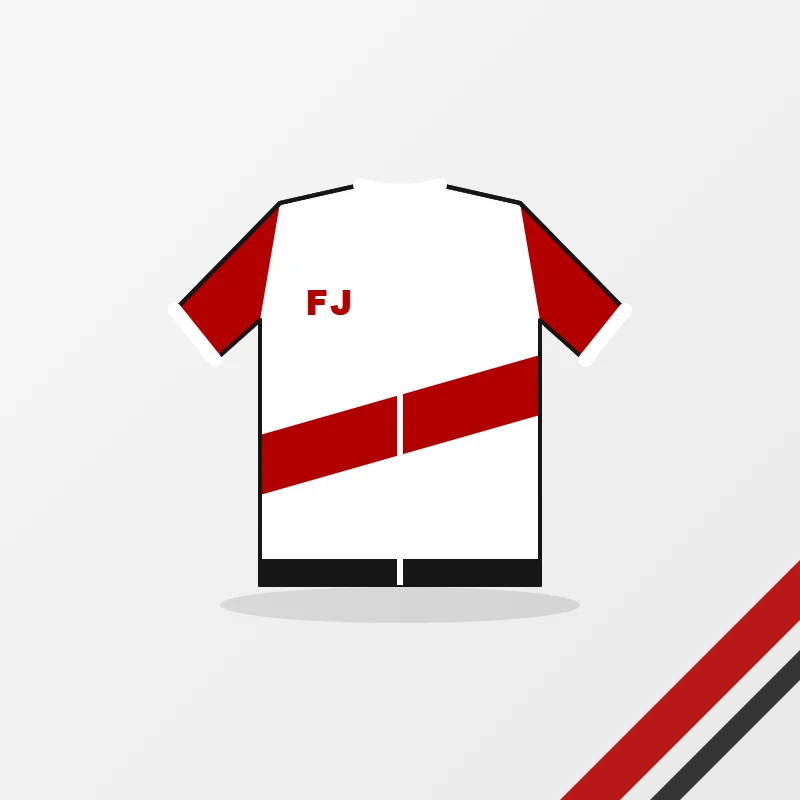 Cycling jerseys in a white, red and black colourway