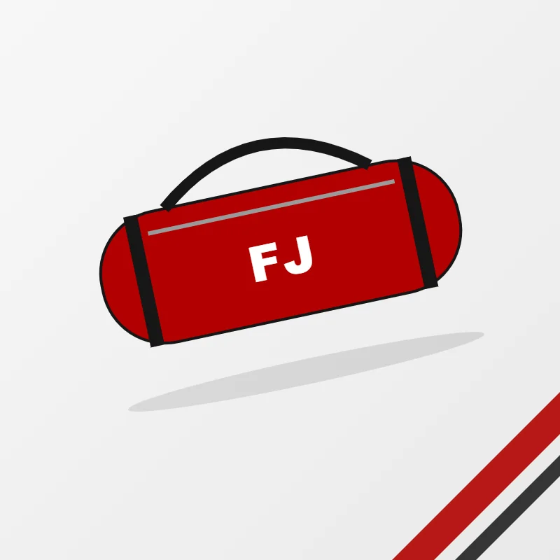 Duffel Bags – custom design in red and black, made to order by FJ Sportswear