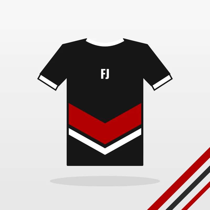 Esports Jerseys design in black and red – FJ Sportswear
