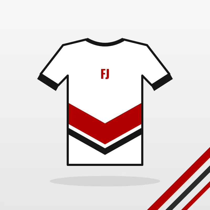 Esports Jerseys design in white and red – FJ Sportswear