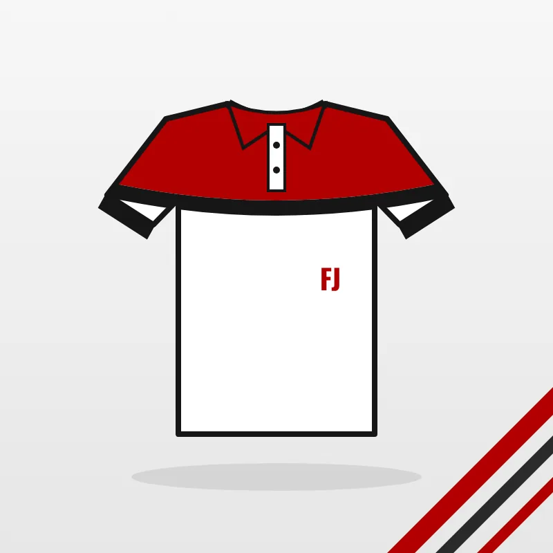 Esports Polo Shirts design in white and red – FJ Sportswear