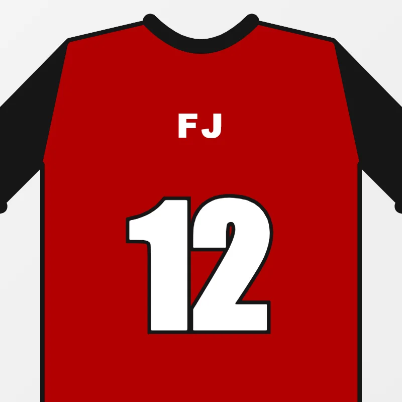 Close-up of custom Flag Football Jerseys design details