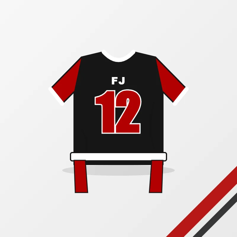 Custom flag football jersey with number and flag belt