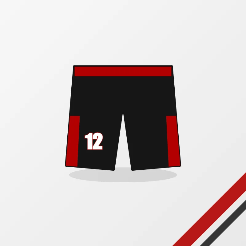 Flag Football Shorts in a black and red colourway