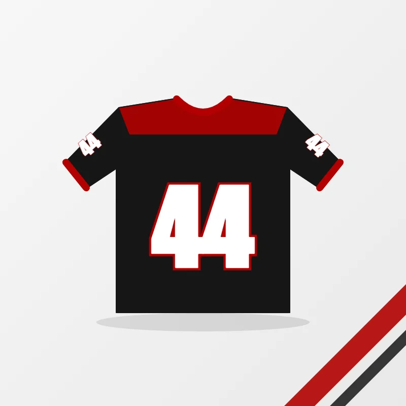 Football Practice Jerseys in a black and red colourway