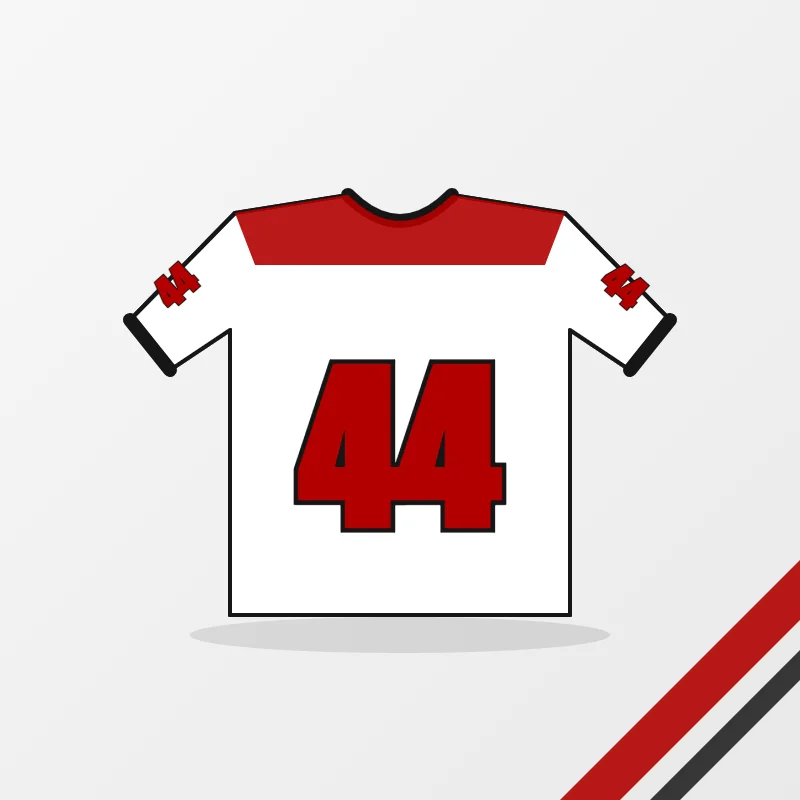 Football Practice Jerseys in a white, red and black colourway