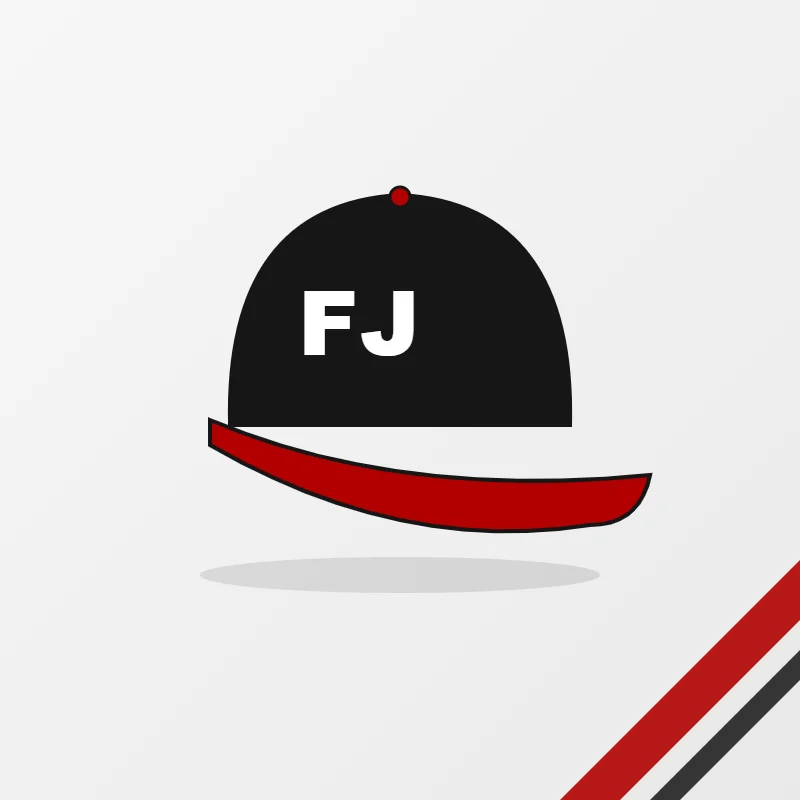 Hats in a black and red colourway