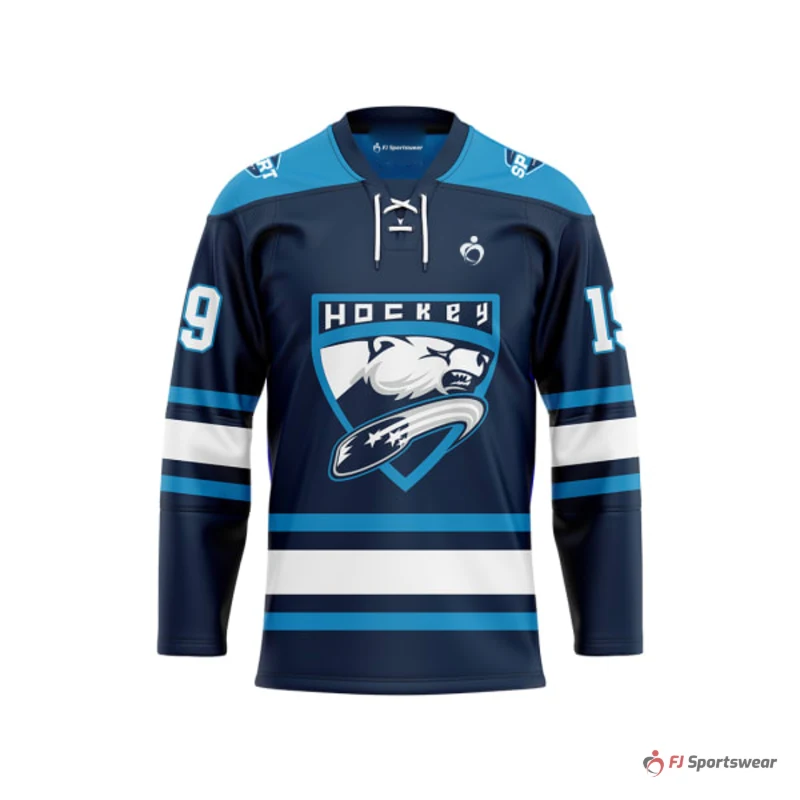 Custom Hockey Lace Collar Jersey – custom lace-up hockey jerseys made to order by FJ Sportswear, Sialkot