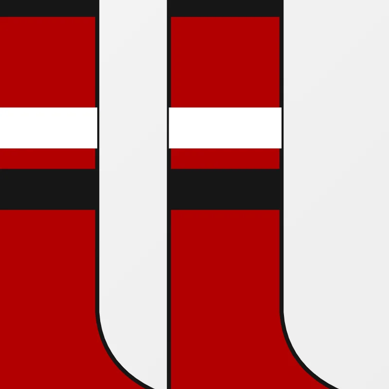 Close-up of custom Hockey Socks design details