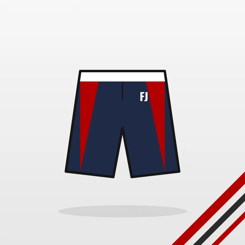 Lacrosse Shorts design in navy and red – FJ Sportswear