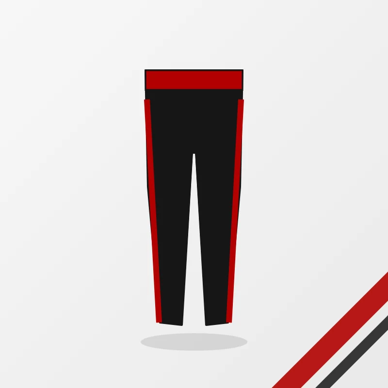 Leggings in a black and red colourway