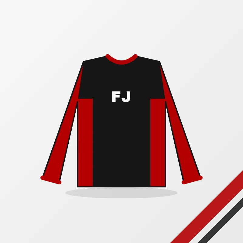 Long Sleeve Cycling Jerseys in a black and red colourway