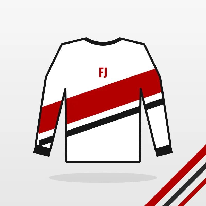 Long Sleeve Esports Jerseys design in white and red – FJ Sportswear