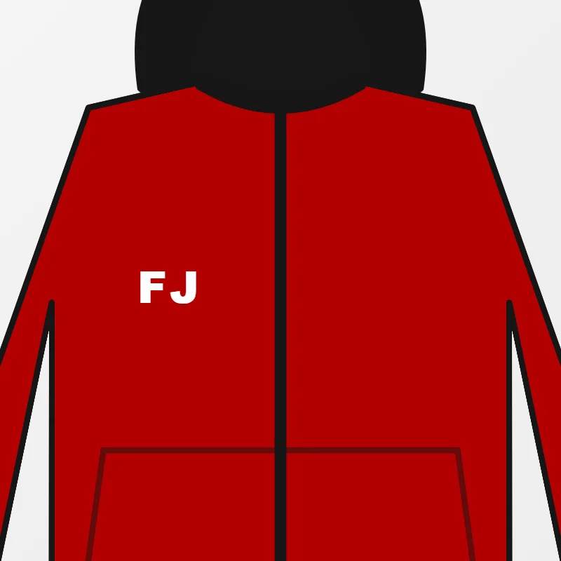 Close-up of custom Men's apparel design details