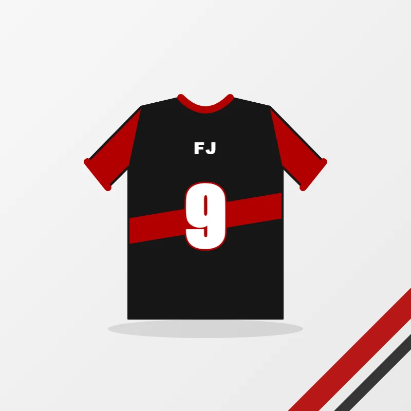 Men's Volleyball Jerseys in a black and red colourway