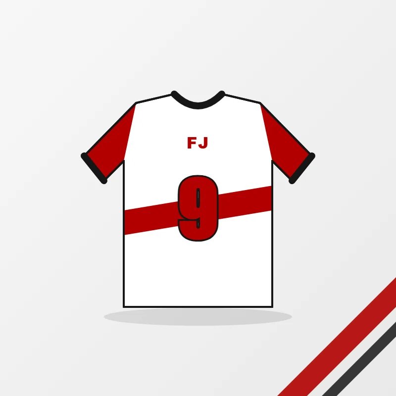 Men's Volleyball Jerseys in a white, red and black colourway