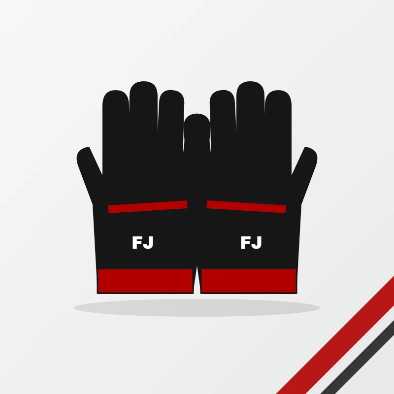 Motocross Gloves in a black and red colourway