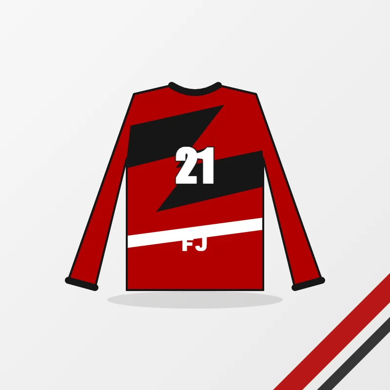 Motocross Jerseys – custom design in red and black, made to order by FJ Sportswear