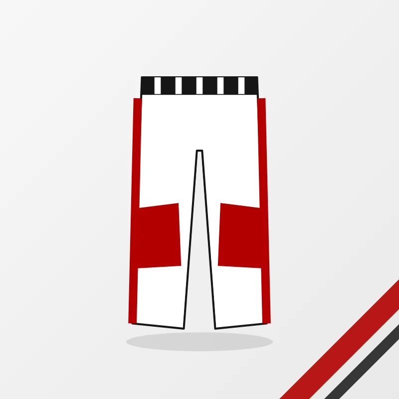 Motocross Pants in a white, red and black colourway