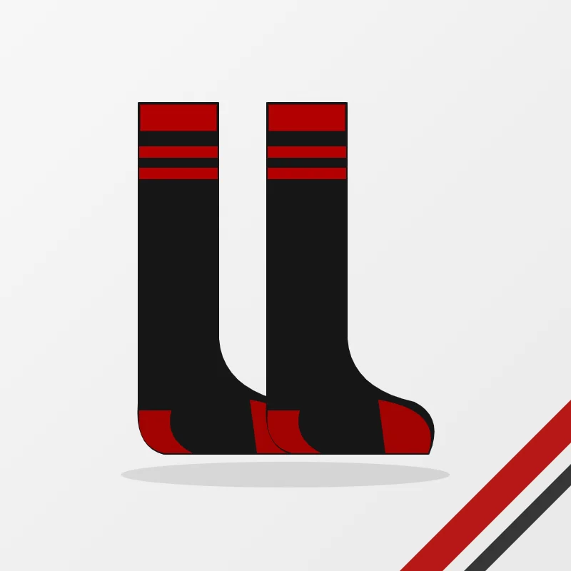 Performance Socks in a black and red colourway