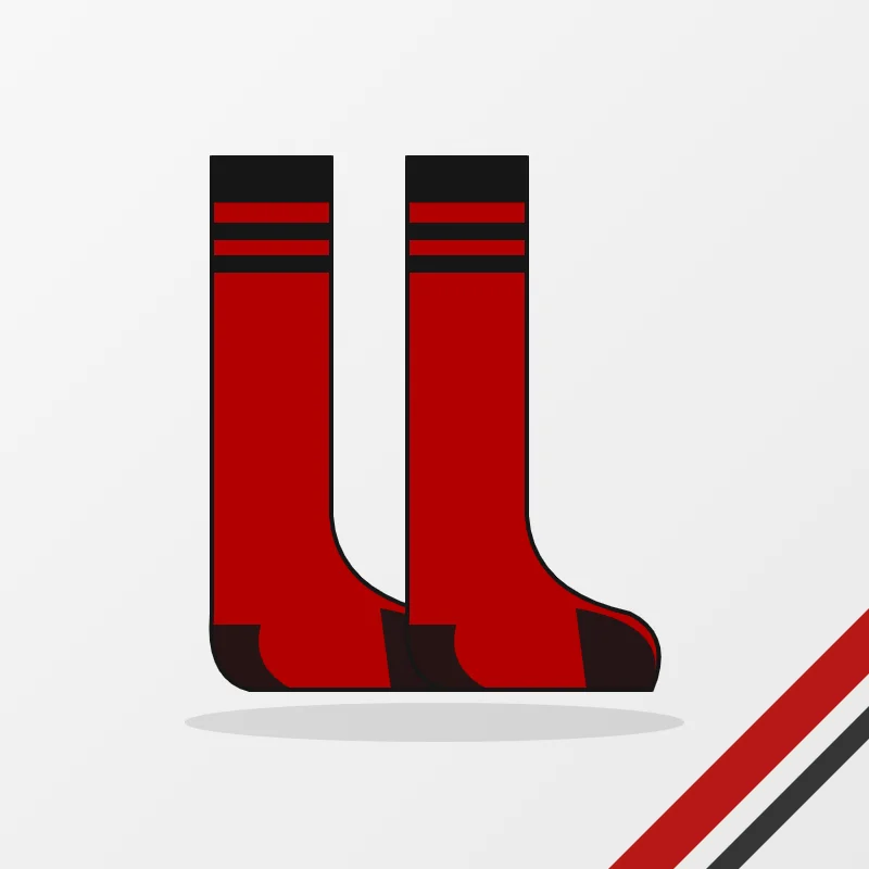 Performance Socks – custom design in red and black, made to order by FJ Sportswear