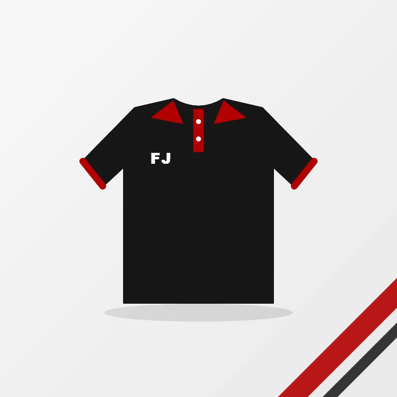 Polo Shirts in a black and red colourway