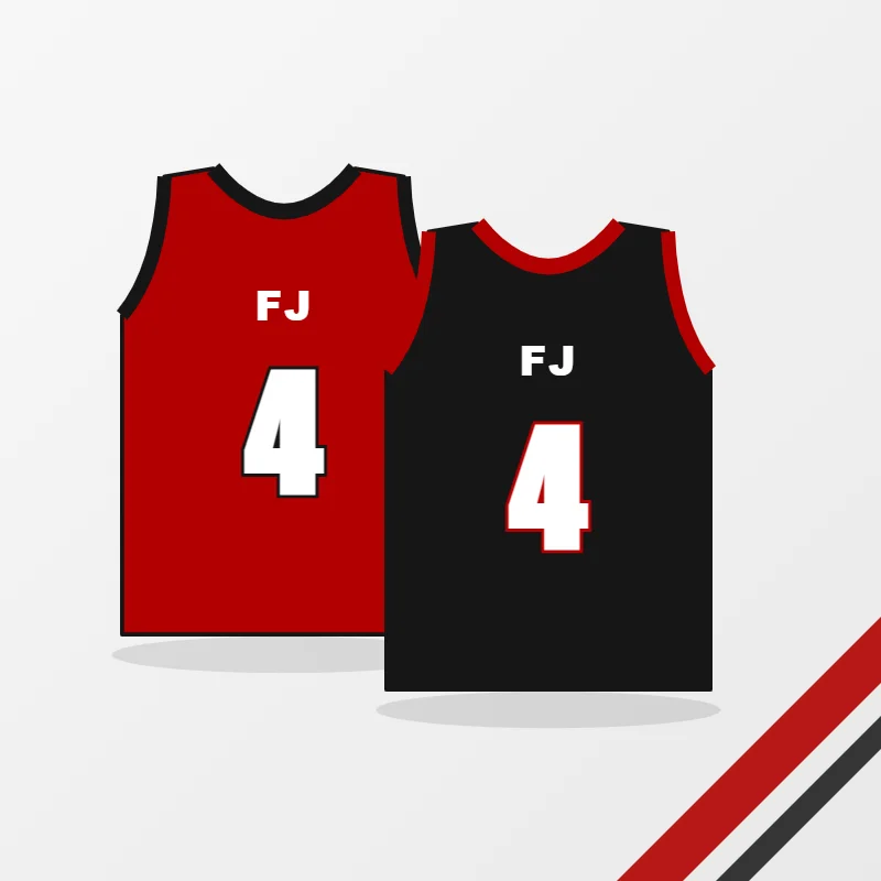 Reversible Basketball Jerseys in a black and red colourway