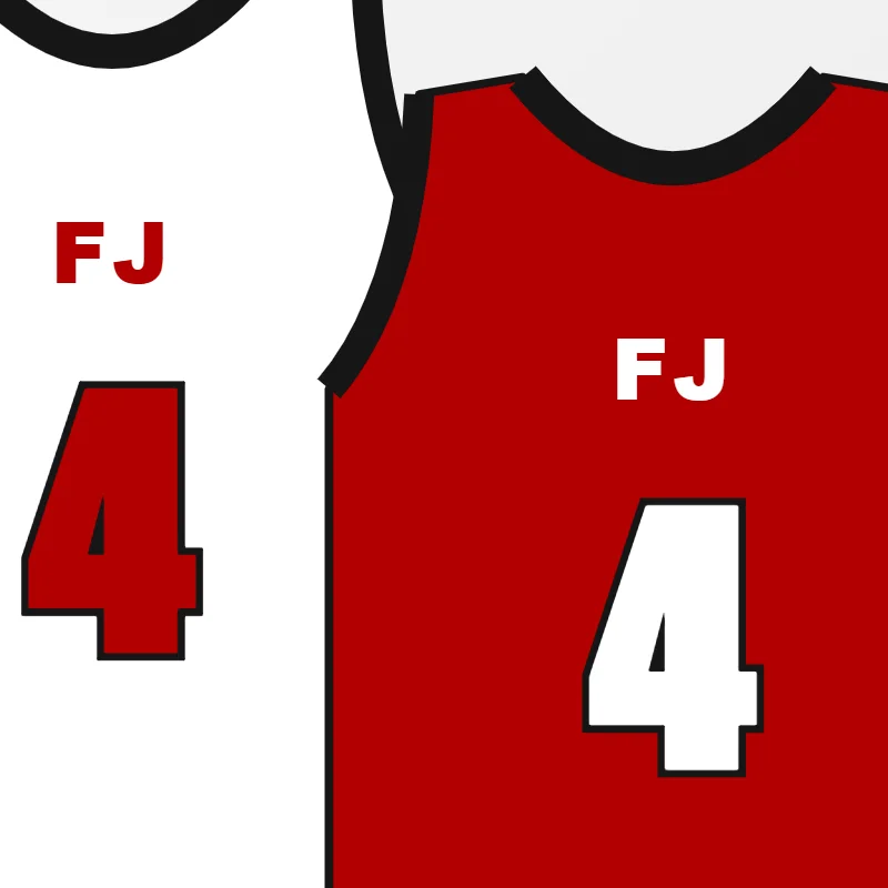 Close-up of custom Reversible Flag Football Jerseys design details