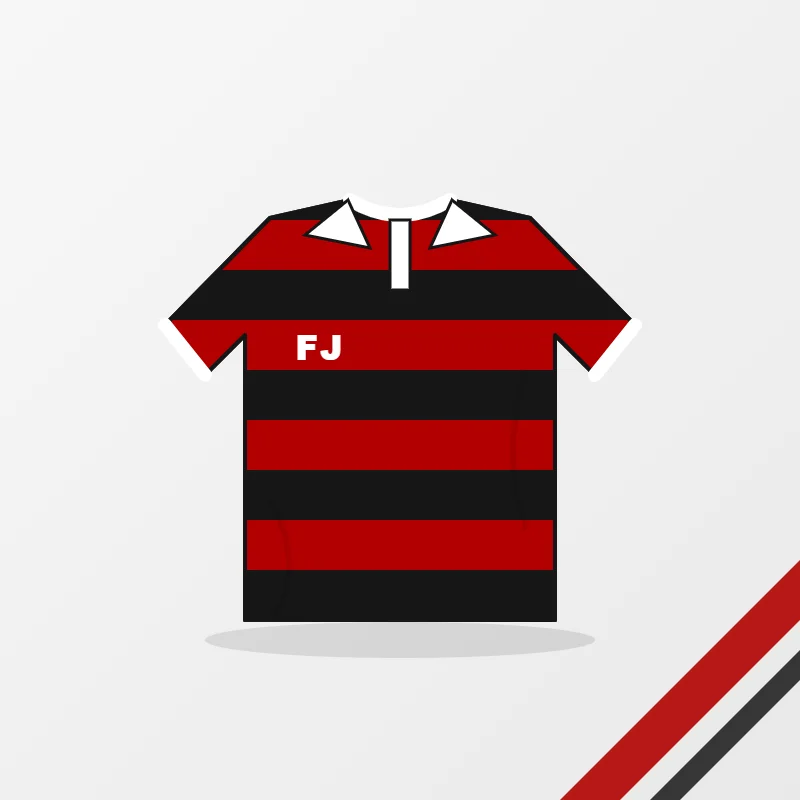 Custom hooped rugby jersey with white collar