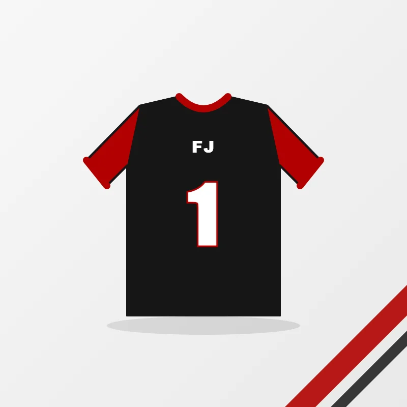 Sports Uniforms for Schools & Colleges in a black and red colourway