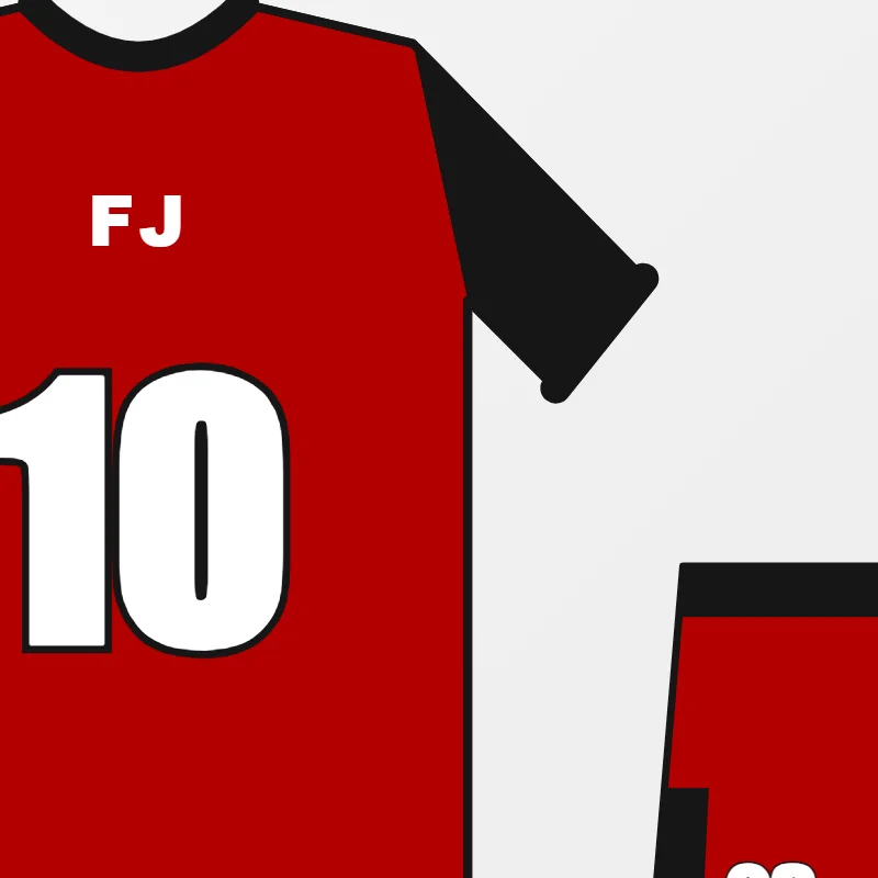 Close-up of custom Soccer Kits design details