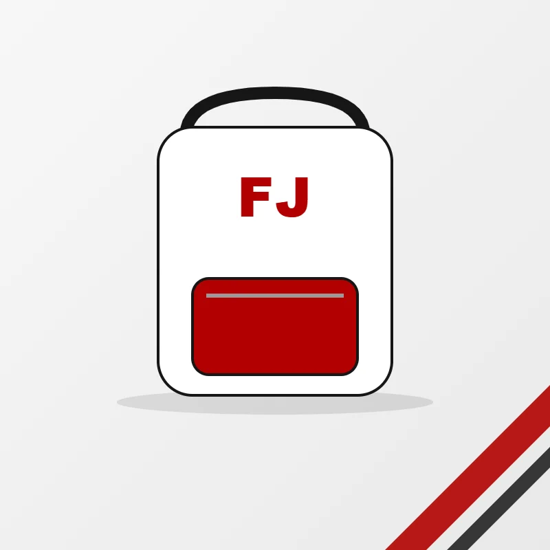 Sports bags in a white, red and black colourway