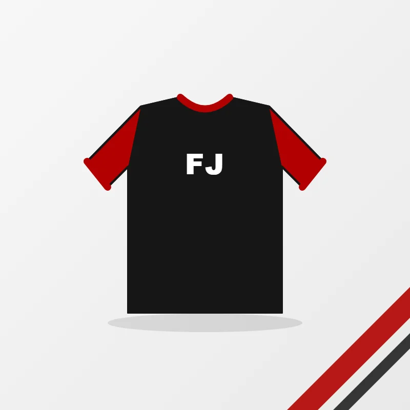 T-Shirts in a black and red colourway