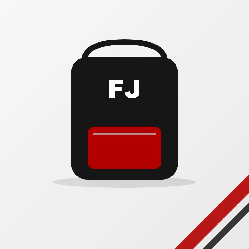 Team Bags in a black and red colourway