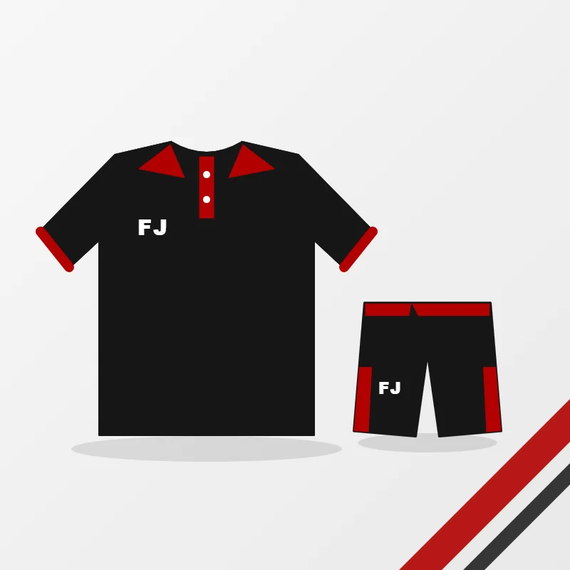 Tennis Apparel in a black and red colourway