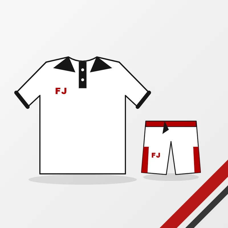 Tennis Apparel in a white, red and black colourway