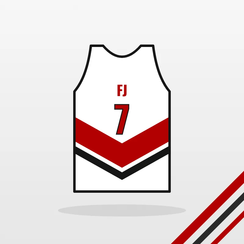 Track Singlets design in white and red – FJ Sportswear