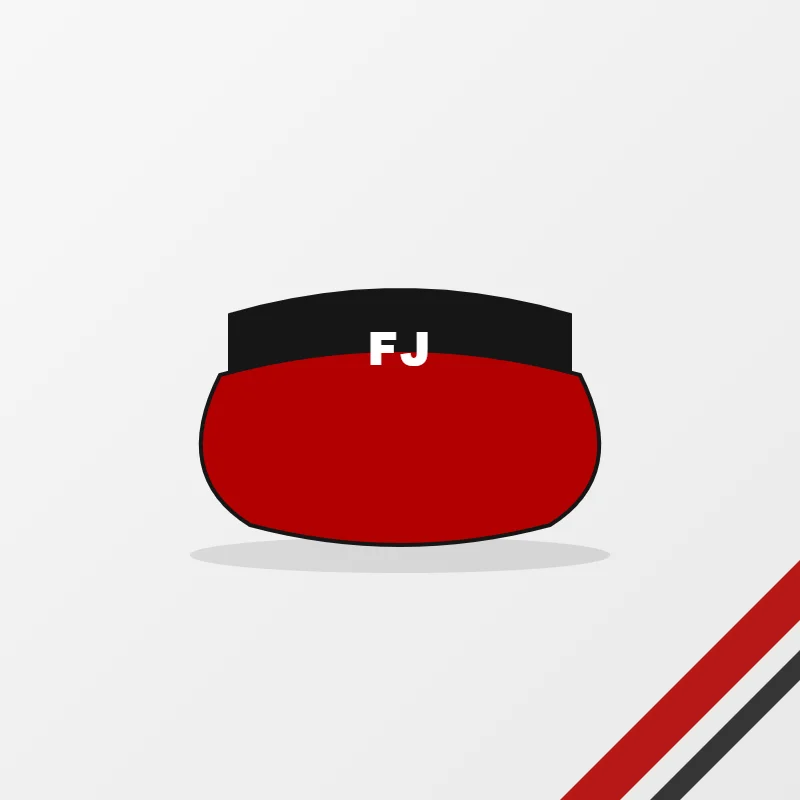 Visors in a black and red colourway