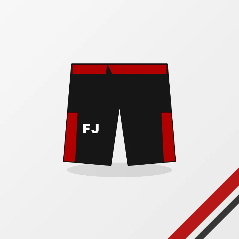 Volleyball Shorts in a black and red colourway