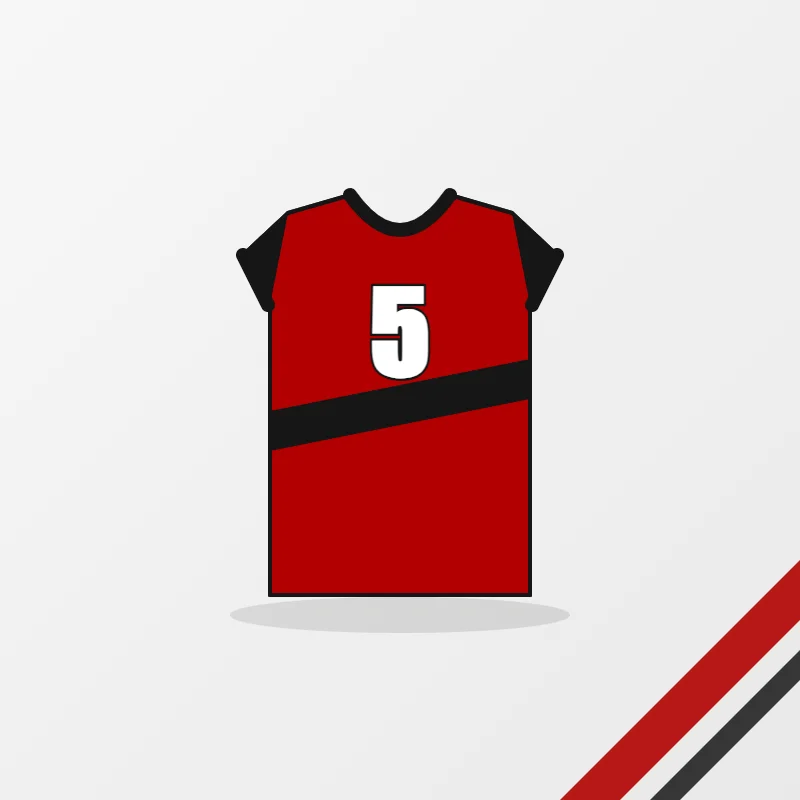 Volleyball uniforms – custom design in red and black, made to order by FJ Sportswear