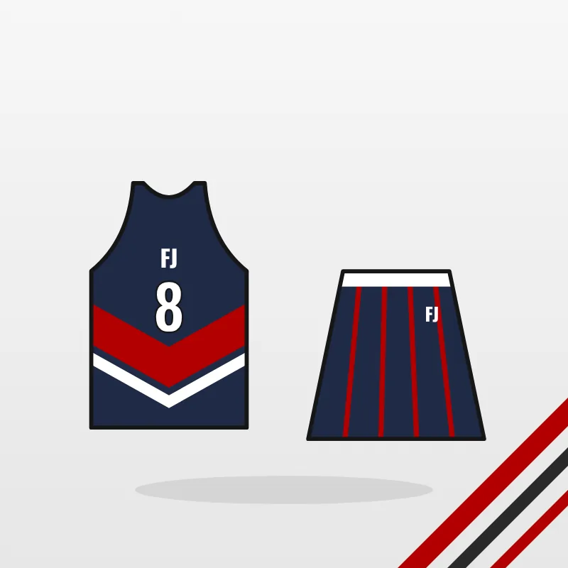 Women's Lacrosse Uniforms design in navy and red – FJ Sportswear