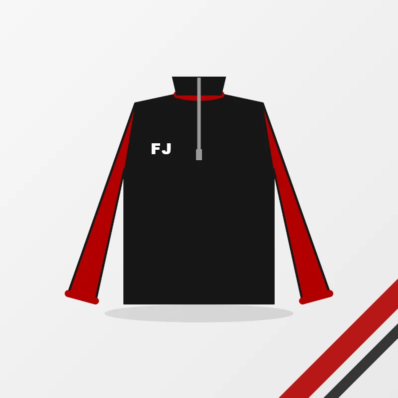 Women's Pullovers in a black and red colourway